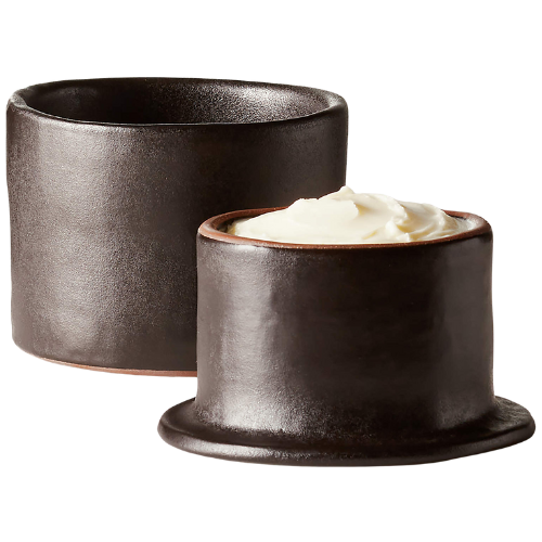 CB2 Tatin Black Terracotta Butter Keeper