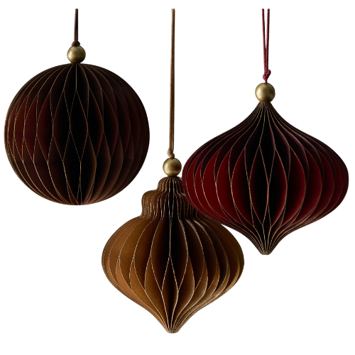 Revel Paper Ornaments (set of 3)