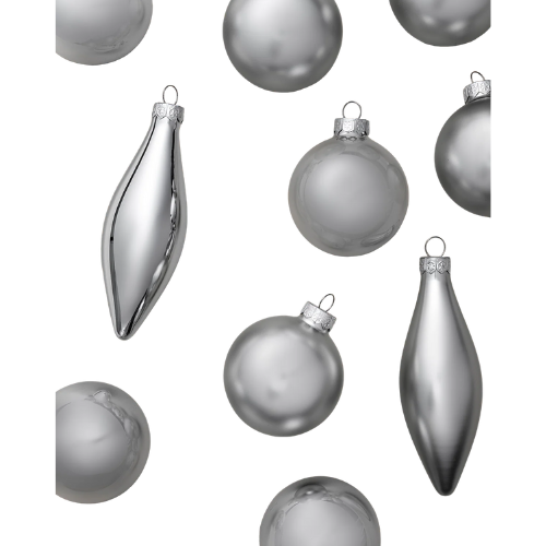 McGee & Co. (US) Assorted Ornaments Silver