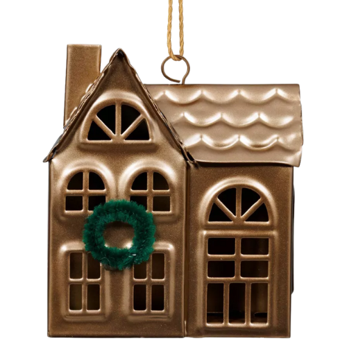 Target Christmas House Ornament bronze copper