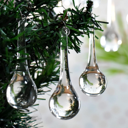 Amazon Clear Glass Teardrop Ornaments