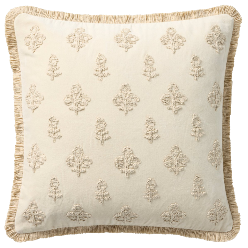 Darla Pillow Ivory velvet