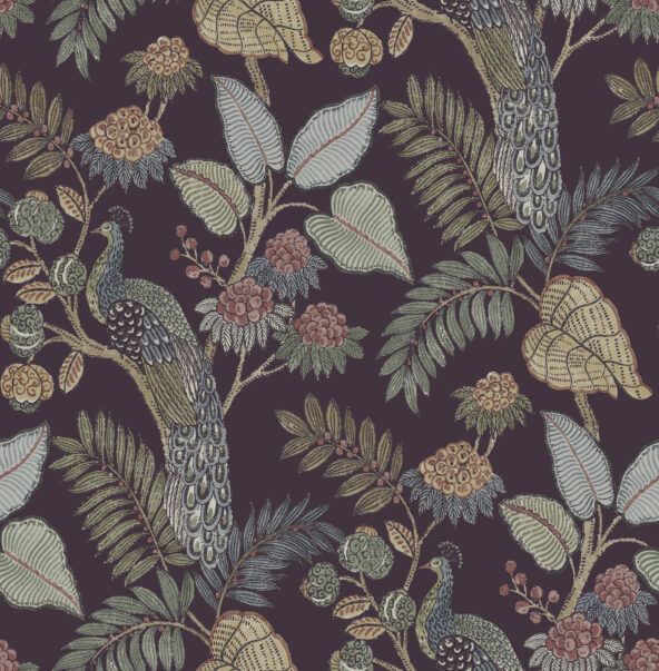 Geneva Plum Wallpaper