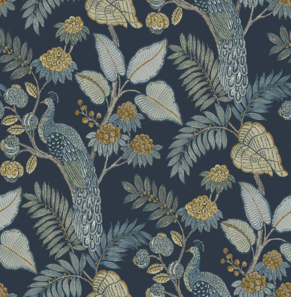 Geneva Dark Blue Wallpaper