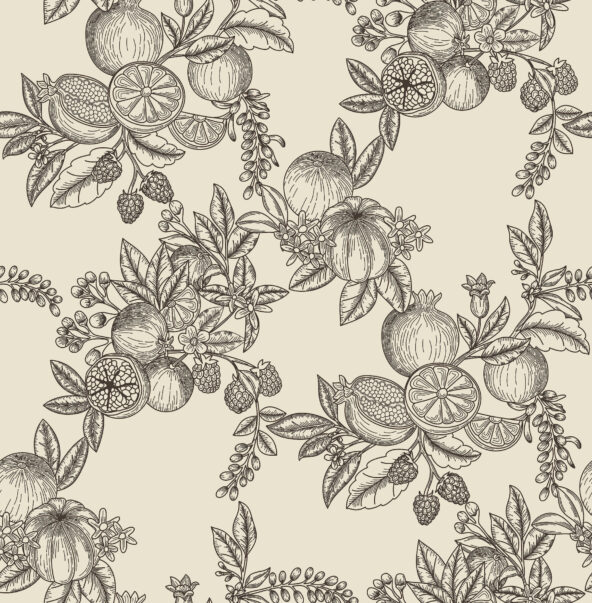 Gerty Black Wallpaper