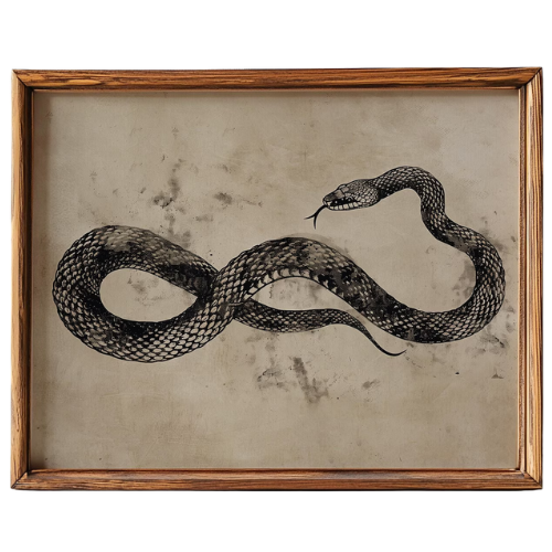 Etsy (US) Vintage Snake Halloween Print