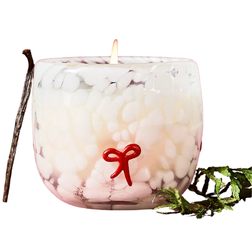 Anthropologie (US) Bow Festive Icon Woody Winter Woods Vanilla Glass Candle