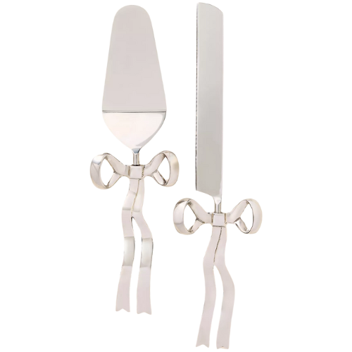 Anthropologie (US) Benedita Stainless Steel Bow Cake Serve Set silver