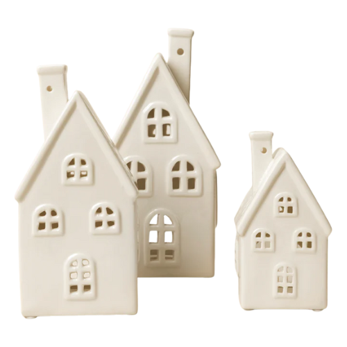 McGee & Co. (US) Ceramic Votive Houses (Set of 3)