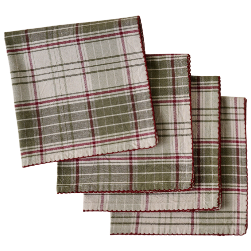 Magnolia Magnolia Festive Plaid Napkin Set of Four