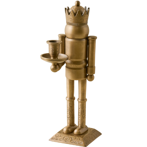 Magnolia Etched Brass Nutcracker