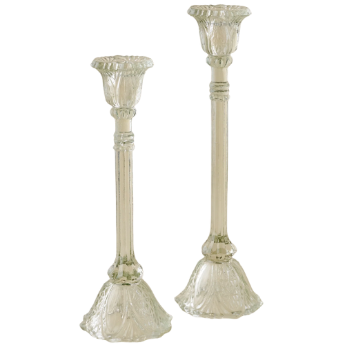 Magnolia Elsa Antique-Inspired Glass Taper Holder candlestick
