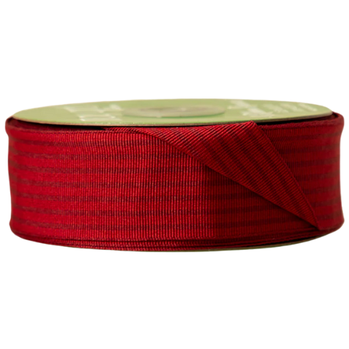 McGee & Co. (US) 1.5" Woven Grosgrain Stripe Ribbon with Woven Edge