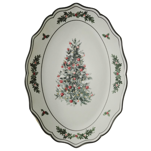 Large Porcelain Serving Plate christmas platter H&M