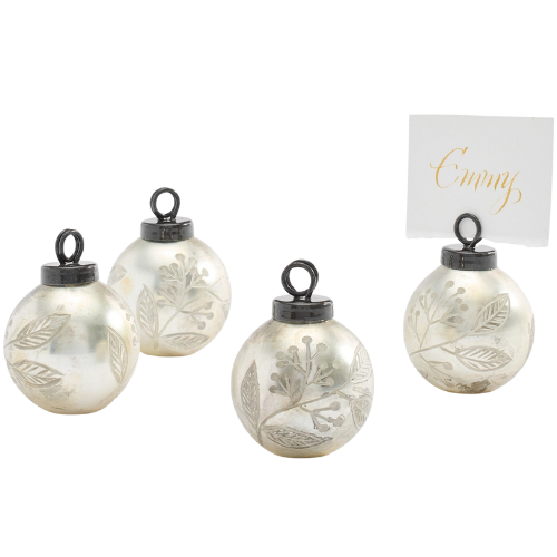 Silver Ornament Place Card Holders Pottery Barn