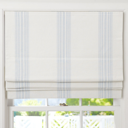 Riviera Striped Roman Blackout Shade Pottery Barn