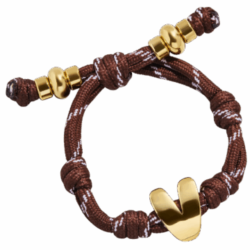 Knotty Initial Bracelet - Mocha Brown BaubleBar monogram