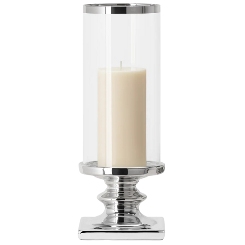 Silver Glass Candle Hurricane Wayfair
