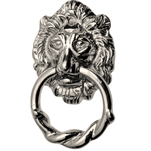 Polished Nickel Lion Head Door Knocker