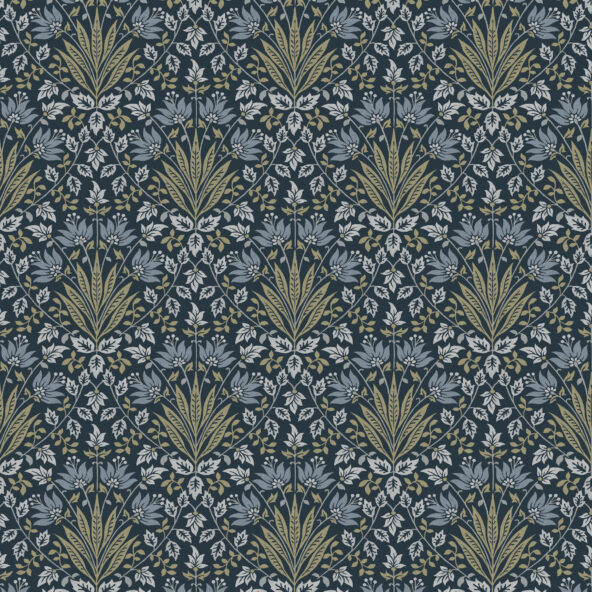 Woodbury Navy Wallpaper
