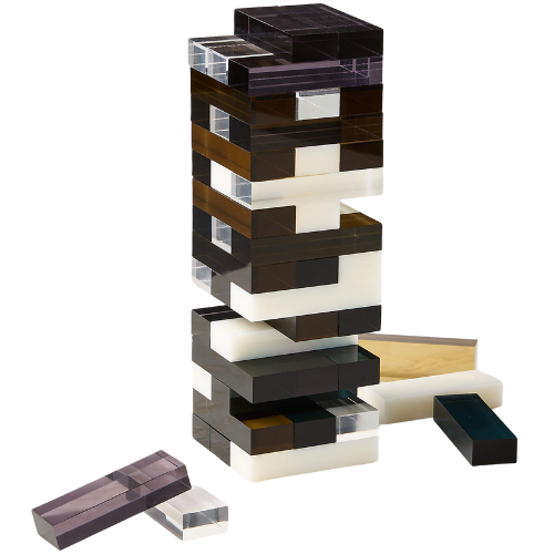 CB2 Multi Colored Acrylic Tumbling Tower Game