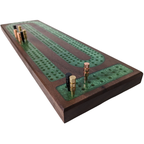 Etsy (US) Premium Cribbage Board Sage Green Resin Inlay