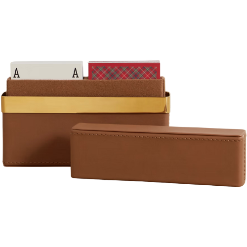 Westover leather and gold-tone playing cards set Ralph Lauren