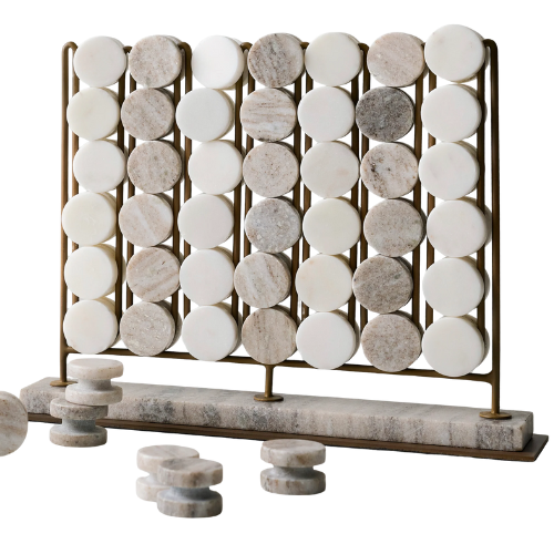 Magnolia Marble Four In a Row Decorative Game