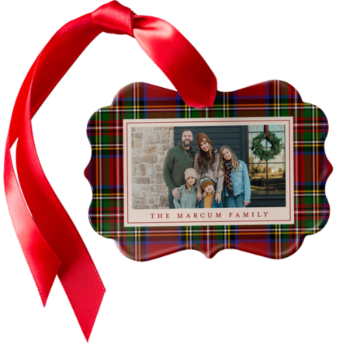 Chris Loves Julia Shutterfly Checked Twice Ornament photo