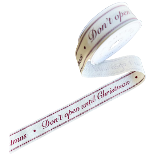 Don't open until Christmas ribbon gift