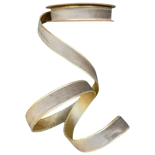 1" Mink Brown Velvet Ribbon Etsy
