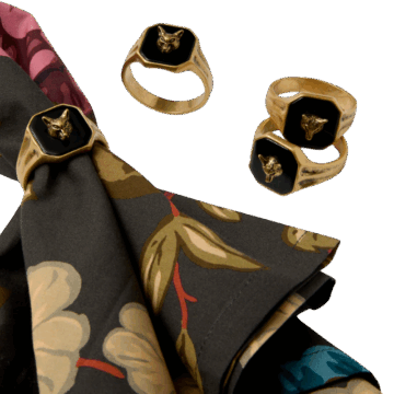 Tuckernuck (US) Foxhead Signet Napkin Rings Set of 4