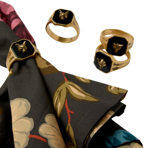 Tuckernuck (US) Foxhead Signet Napkin Rings Set of 4