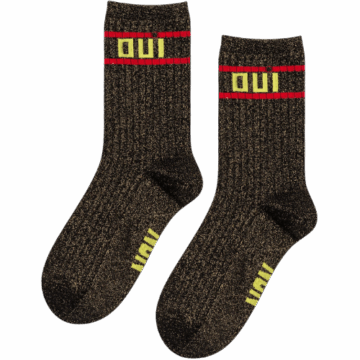 Clare V. Oui/Non Metallic Crew Socks