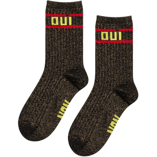 Clare V. Oui/Non Metallic Crew Socks