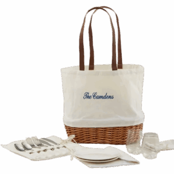 Personalization Mall Embroidered Picnic Basket For Two