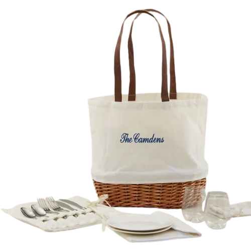 Personalization Mall Embroidered Picnic Basket For Two