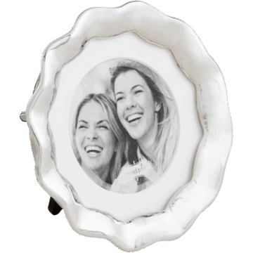 Amazon (US) Mud Pie Round Wavy Metal Mini Frame