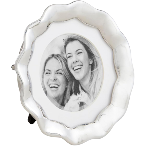 Amazon (US) Mud Pie Round Wavy Metal Mini Frame