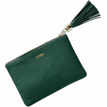 Mark and Graham Leather Tassel Zipper Pouch