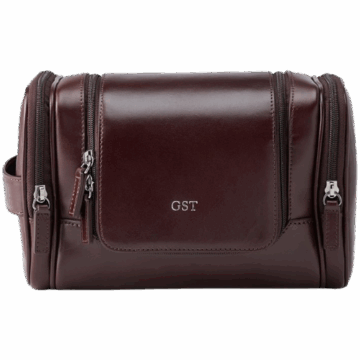 Mark and Graham Graham Leather Hanging Toiletry Bag