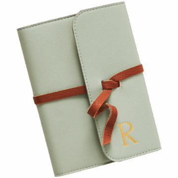 Anthropologie (US) Monogram Faux-Leather Wrap Lined Journal