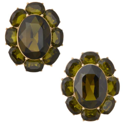 Tuckernuck (US) Olive Crystal Emaline Studs