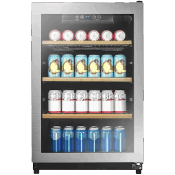 Best Buy U.S. Insignia™ - 130-Can Beverage Cooler - Silver