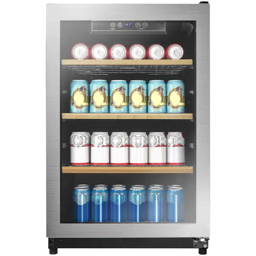 Best Buy U.S. Insignia™ - 130-Can Beverage Cooler - Silver