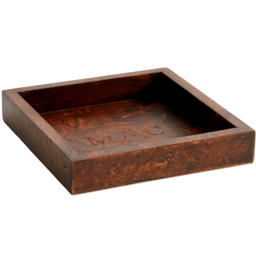 Pottery Barn (US) Burlwood Catchall Tray monogrammed