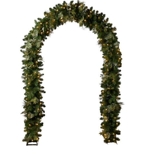 Arhaus Pre-Lit Faux Mixed Green Archway