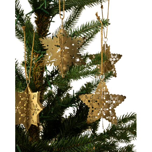 McGee & Co. (US) Antique Gold Snowflake Ornaments (Set of 4)