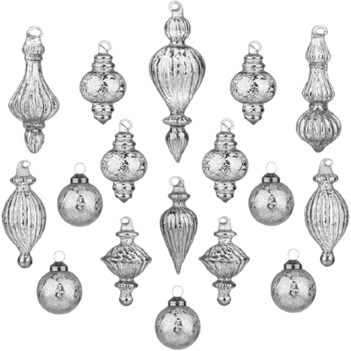 Assorted Mercury Glass Ornaments Amazon