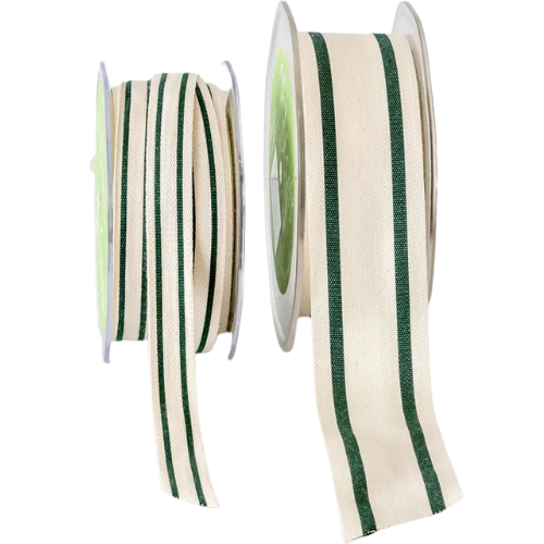 House of Jade Home Green Double Stripe Ribbon